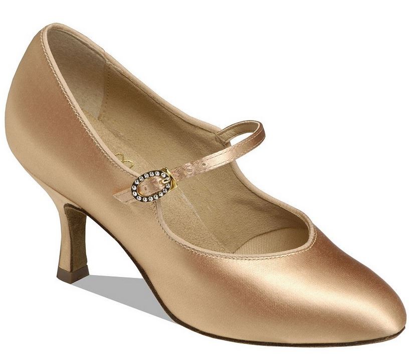 Supadance Pumps 1012, flesh Satin, 5cm Contour Heel